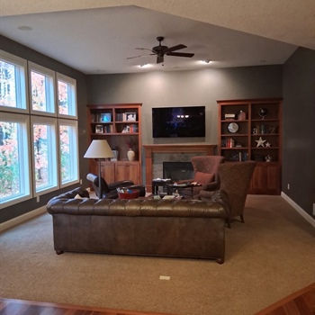 Maple Grove Family Room Painted in Black Fox