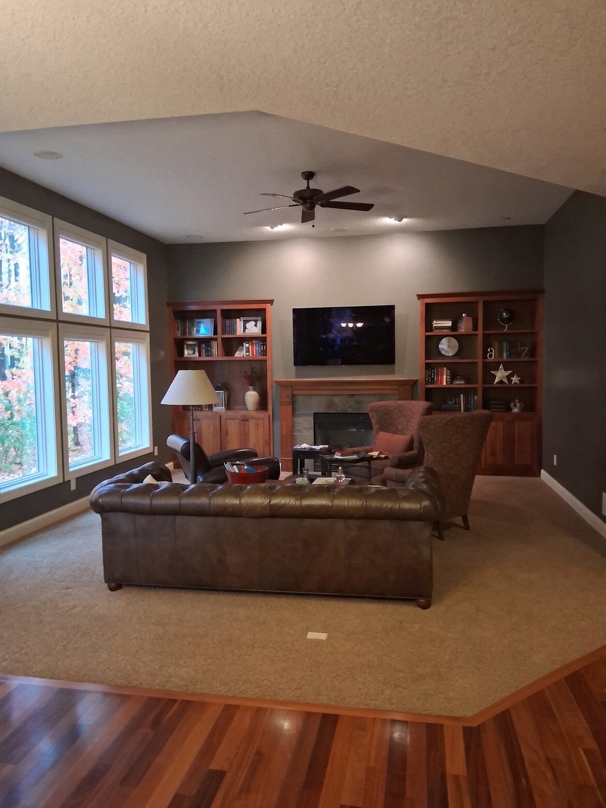 Maple Grove Family Room Painted in Black Fox