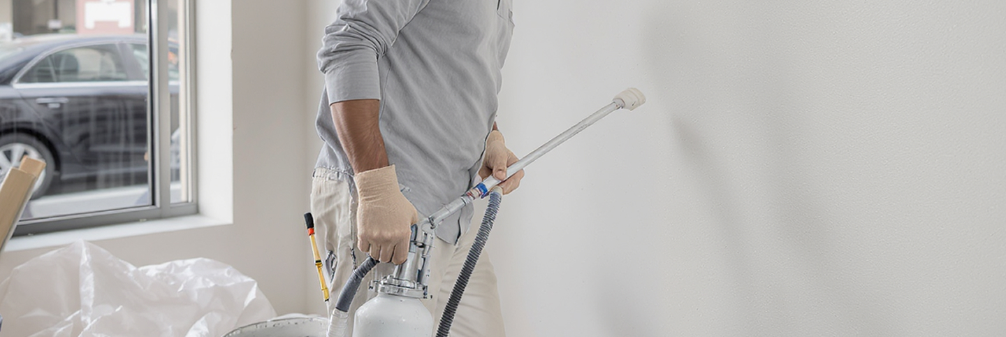 Professional painter at work